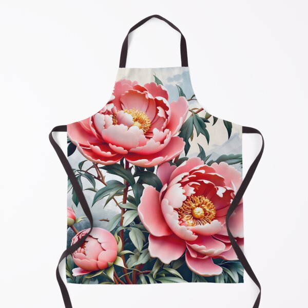 Item preview, Pink Peonies in Mountain Landscape designed and sold by Vicky Brago-Mitchell®.