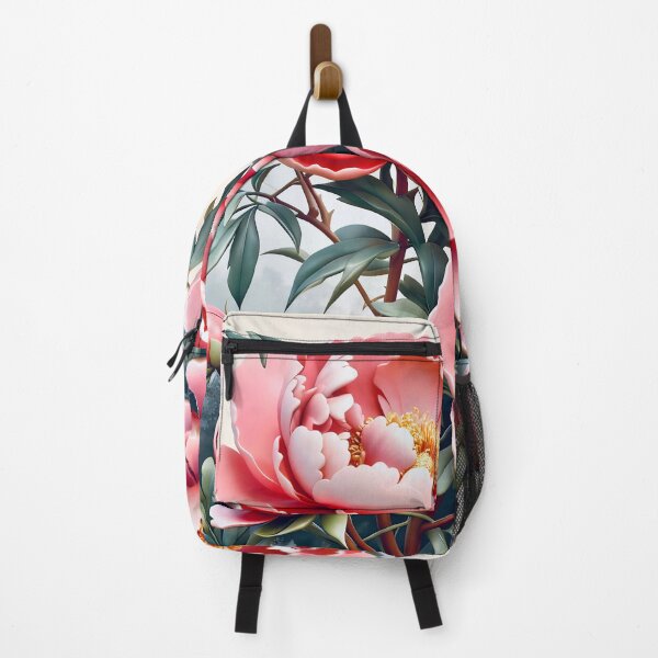 Item preview, Pink Peonies in Mountain Landscape designed and sold by Vicky Brago-Mitchell®.