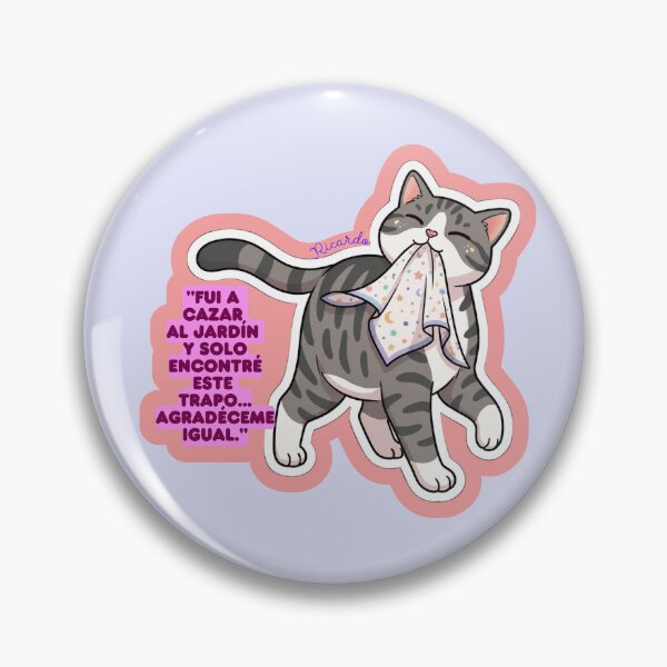 Item preview, Cute Cat Sticker Ricardo - The Mighty Rag Hunter designed and sold by MichiNotas.