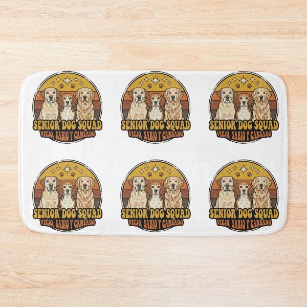 Item preview, Senior Dog Squad Retro 70s Emblem - Viejo Sabio y Cansado Dog Print designed and sold by PictoVibe.