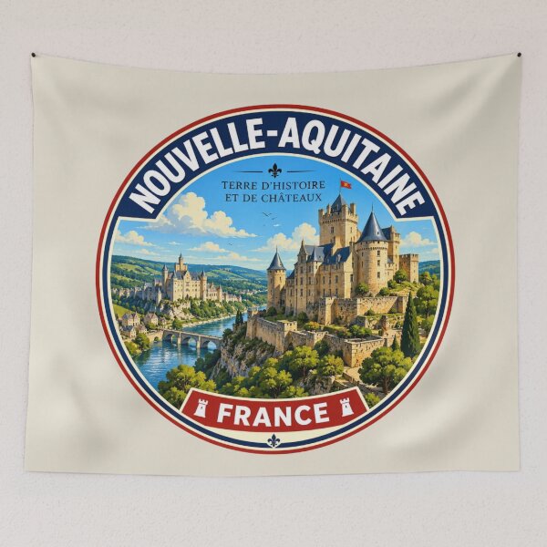 Item preview, Nouvelle-Aquitaine, France - Castles Medieval Châteaux designed and sold by Myra365Art.