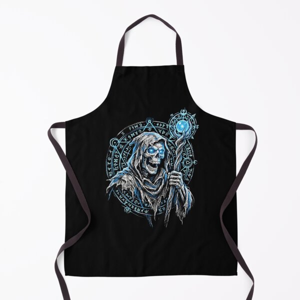 Item preview, Gothic Skeleton Lich Necromancer Magic Rune Staff Art designed and sold by Fenay Designs.