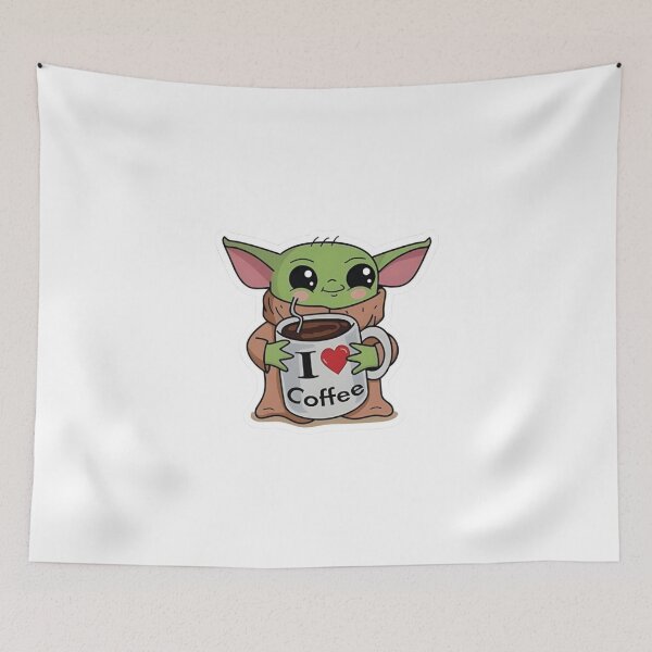 Item preview, Grogu Coffee Sticker — Vinyl Decal | “I Love Coffee” Mug, Dishwasher-Safe designed and sold by Ulikedigital14.