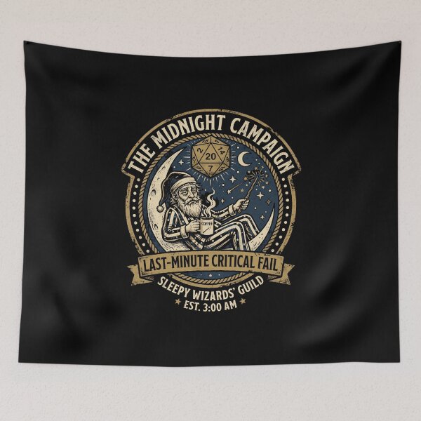 Item preview, The Midnight Campaign Sleepy Wizards Guild Critical Fail designed and sold by Fenay Designs.