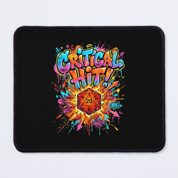 Item preview, Critical Hit Colorful Graffiti Street Art Exploding D20 Dice designed and sold by Fenay Designs.