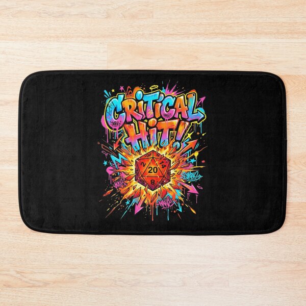 Item preview, Critical Hit Colorful Graffiti Street Art Exploding D20 Dice designed and sold by Fenay Designs.