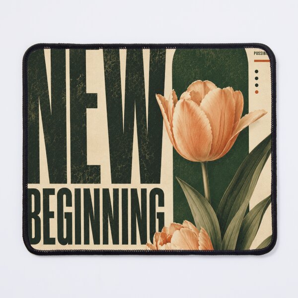 Item preview, New Beginning – Vintage Tulip Botanical Poster | Retro Editorial Floral Wall Art designed and sold by Watchyyy.