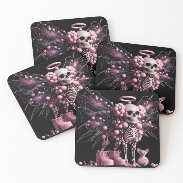 Item preview, Pink Skeleton Fairy with Puppy designed and sold by LujziWorld.