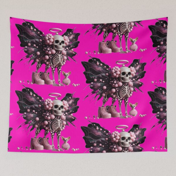 Item preview, Pink Skeleton Fairy with Puppy designed and sold by LujziWorld.