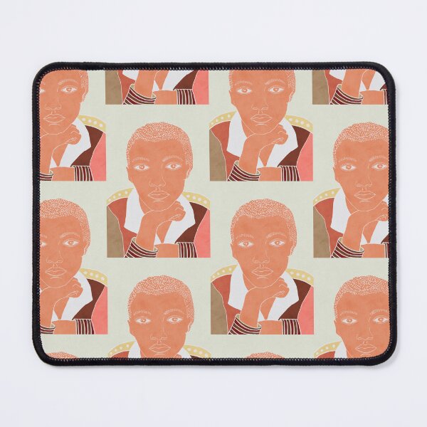 Item preview, Jamal – Modern Afro Folk Portrait in Coral & Earth Tones designed and sold by bonaise.