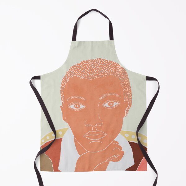 Item preview, Jamal – Modern Afro Folk Portrait in Coral & Earth Tones designed and sold by bonaise.