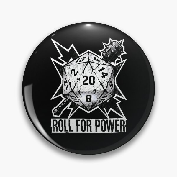 Item preview, Roll For Power Distressed Cracking D20 Dice Gaming Art designed and sold by Fenay Designs.