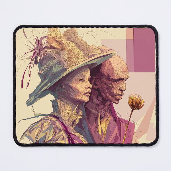 Item preview, Avant Garde Geometric Cubism Couple Portrait Illustration designed and sold by MiratiZema.