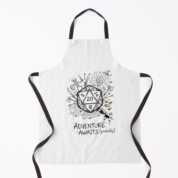 Item preview, Adventure Awaits Probably Hand Drawn Fantasy Dice Doodle Art designed and sold by Fenay Designs.