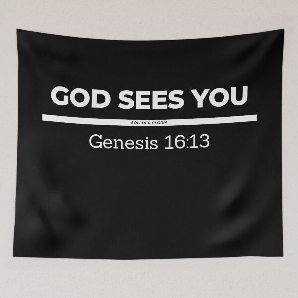 Item preview, God Sees You Genesis 16:13 NIV Bible Verse Christian Design designed and sold by Ken Chung.