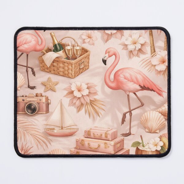 Item preview, Elegant Tropical Flamingo Wallpaper – Luxury Soft Pink Aesthetic designed and sold by Ve state official.
