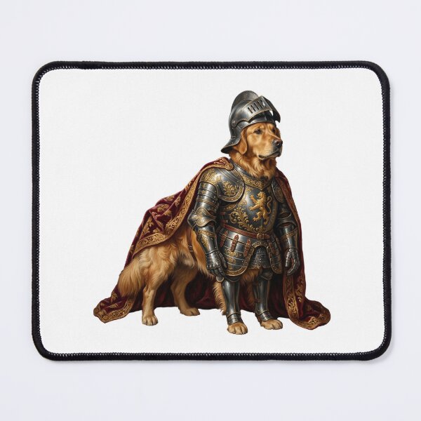 Item preview, Golden Retriever Knight in Medieval Armor - Epic Fantasy Dog Portrait designed and sold by PictoVibe.