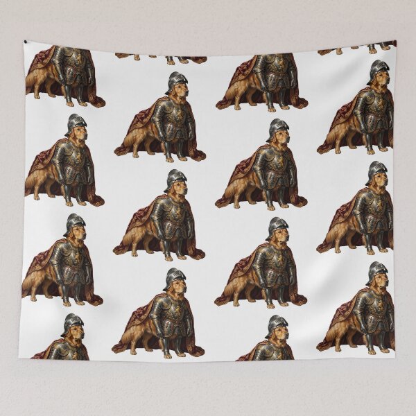 Item preview, Golden Retriever Knight in Medieval Armor - Epic Fantasy Dog Portrait designed and sold by PictoVibe.
