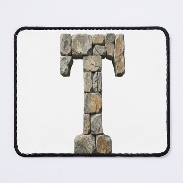 Item preview, Stone Carved Letter T - 3D Monogram Logo designed and sold by KalamAura.
