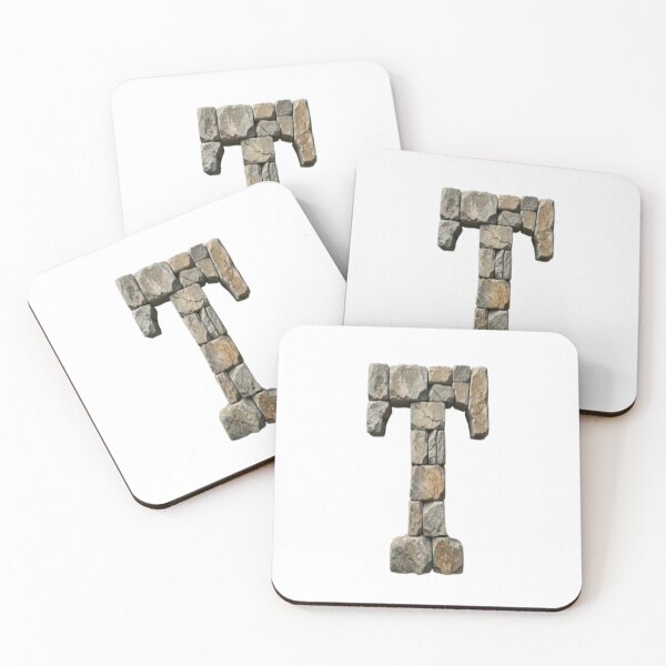 Item preview, Stone Carved Letter T - 3D Monogram Logo designed and sold by KalamAura.