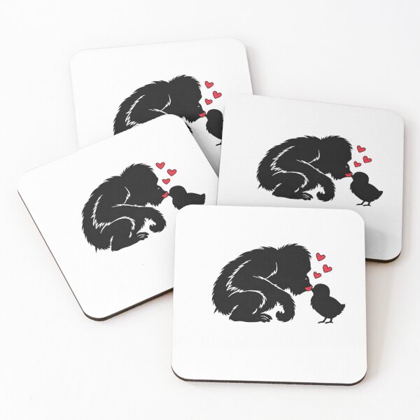 Artikelvorschau, Minimalistisches Orang-Utan- und Küken-Silhouette-Design entworfen und verkauft von josflo12.