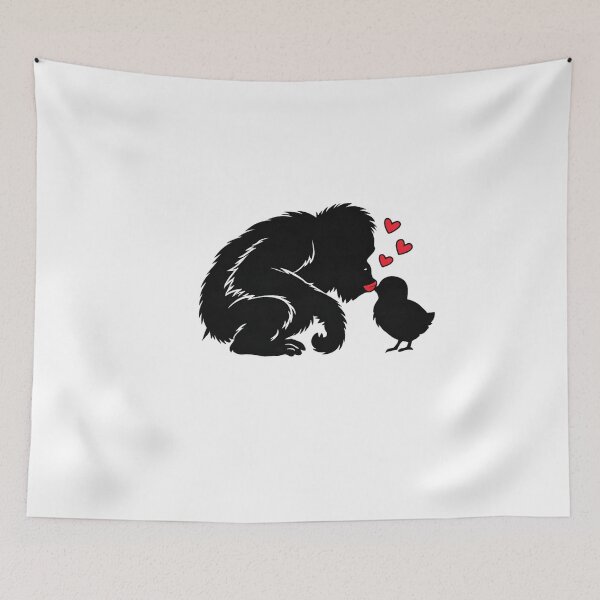 Item preview, Minimalist Orangutan and Chick Silhouette Design designed and sold by josflo12.