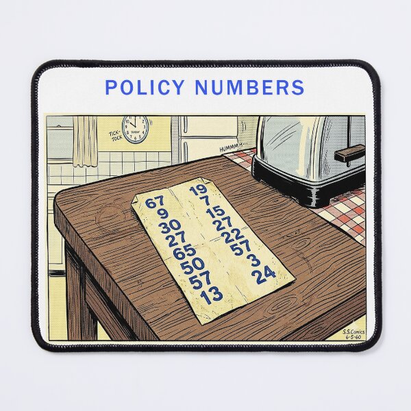 Item preview, Your Policy Numbers designed and sold by justdark11113.
