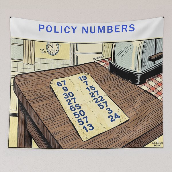 Item preview, Your Policy Numbers designed and sold by justdark11113.