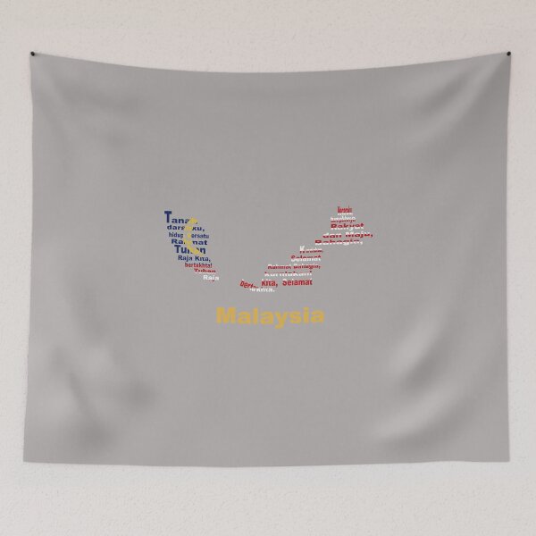 Item preview, Malaysia Anthem Map and Flag – Unity, Heritage, and National Pride designed and sold by JR78.