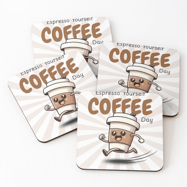Item preview, Espresso Yourself Coffee Day Cute Kawaii Cup designed and sold by ArtsTime.