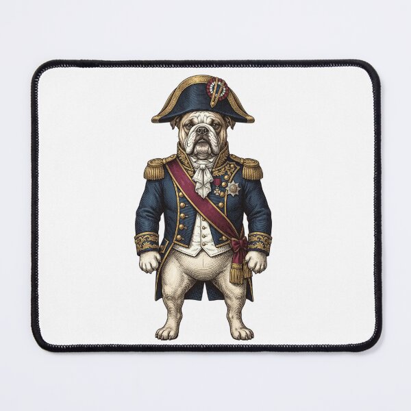 Item preview, Napoleon Bulldog Vintage Military Portrait - Funny Historic Dog Art designed and sold by PictoVibe.