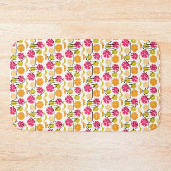 Item preview, Neon Citrus Pattern and Abstract Cocktail Glass designed and sold by VibranPalette.