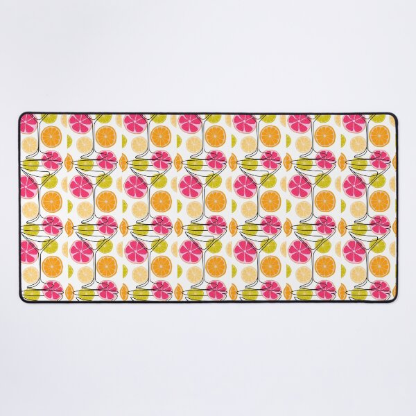 Item preview, Neon Citrus Pattern and Abstract Cocktail Glass designed and sold by VibranPalette.