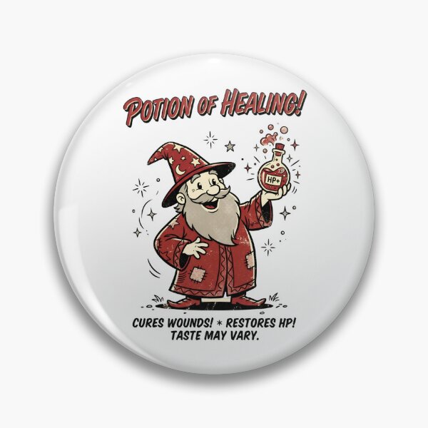 Item preview, Potion of Healing Retro Cartoon Wizard Restores HP Art designed and sold by Fenay Designs.