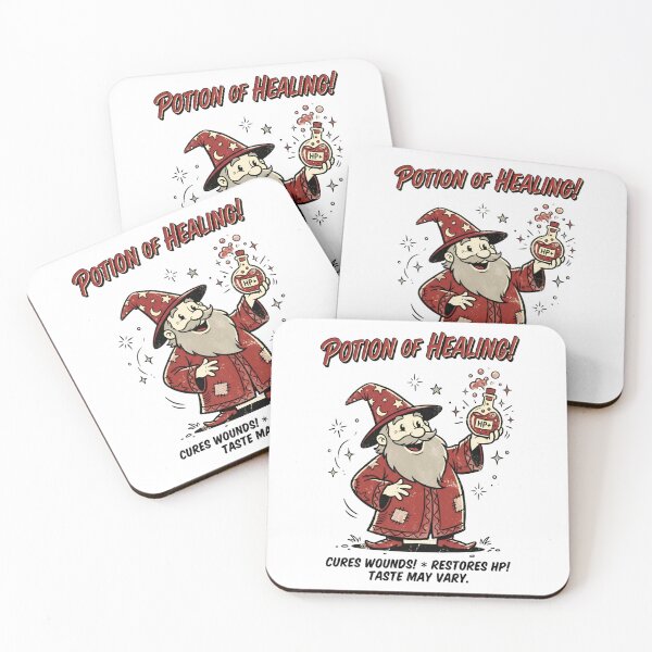 Item preview, Potion of Healing Retro Cartoon Wizard Restores HP Art designed and sold by Fenay Designs.