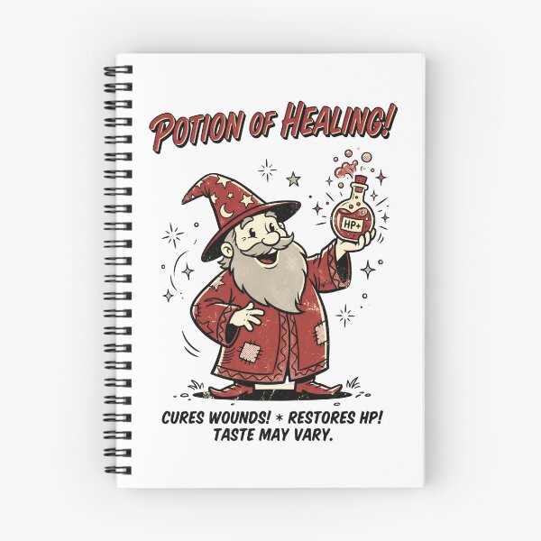 Item preview, Potion of Healing Retro Cartoon Wizard Restores HP Art designed and sold by Fenay Designs.