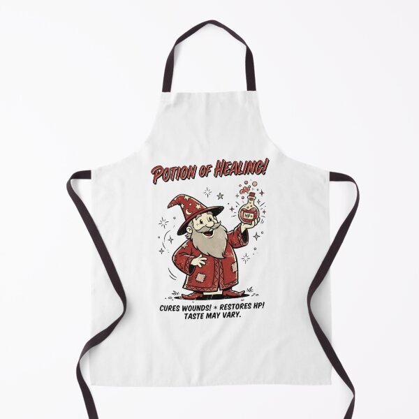 Item preview, Potion of Healing Retro Cartoon Wizard Restores HP Art designed and sold by Fenay Designs.