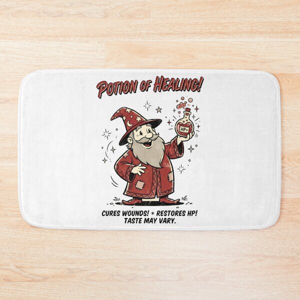 Item preview, Potion of Healing Retro Cartoon Wizard Restores HP Art designed and sold by Fenay Designs.