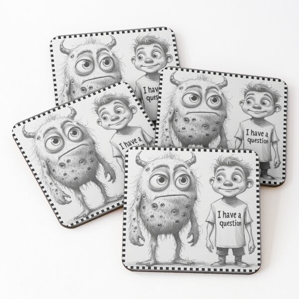 Item preview, Funny Monster I Have A Question Cute Boy Design designed and sold by dcohea.