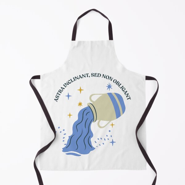 Item preview, Aquarius "The Stars Guide Us, They Do Not Bind Us" Astrological Symbol and Latin Motto  designed and sold by AnimaliaStar.