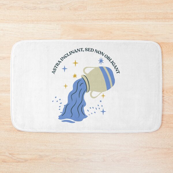 Item preview, Aquarius "The Stars Guide Us, They Do Not Bind Us" Astrological Symbol and Latin Motto  designed and sold by AnimaliaStar.