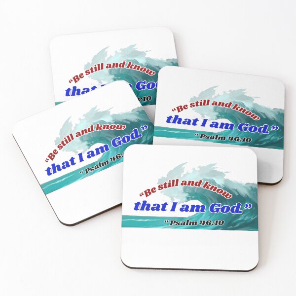 Item preview, Be Still and Know That I Am God – Psalm 46:10 Christian Bible Verse designed and sold by LaurieCreations.