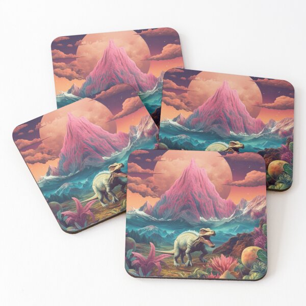 Item preview, Dinosaur Fantasy Moon Landscape designed and sold by LuminaPosters.