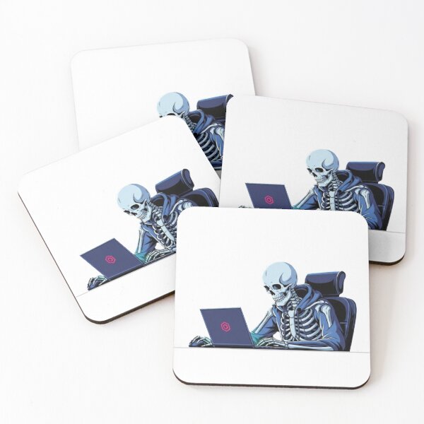 Item preview, The Eternal Coder: Skeleton Working Late designed and sold by Northern Glow Art.