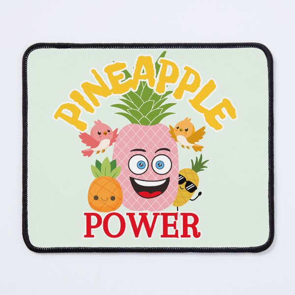Item preview, Cute Pink Pineapple Power Cartoon Graphic designed and sold by SilverSeaBKK.