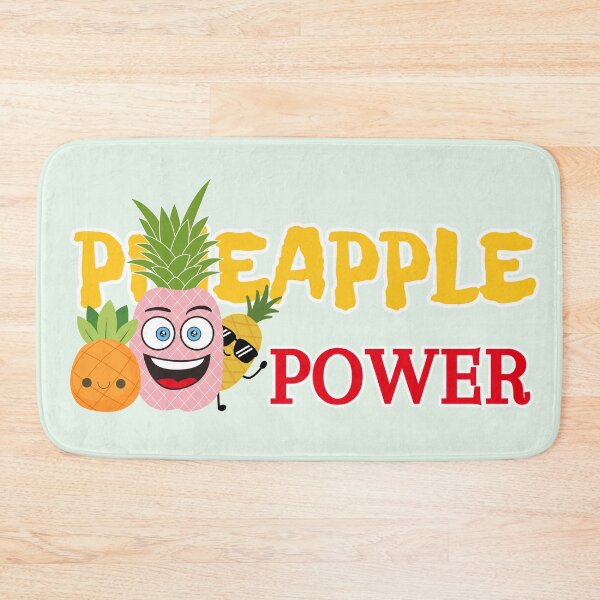 Item preview, Cute Pink Pineapple Power Cartoon Graphic designed and sold by SilverSeaBKK.