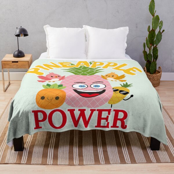 Item preview, Cute Pink Pineapple Power Cartoon Graphic designed and sold by SilverSeaBKK.