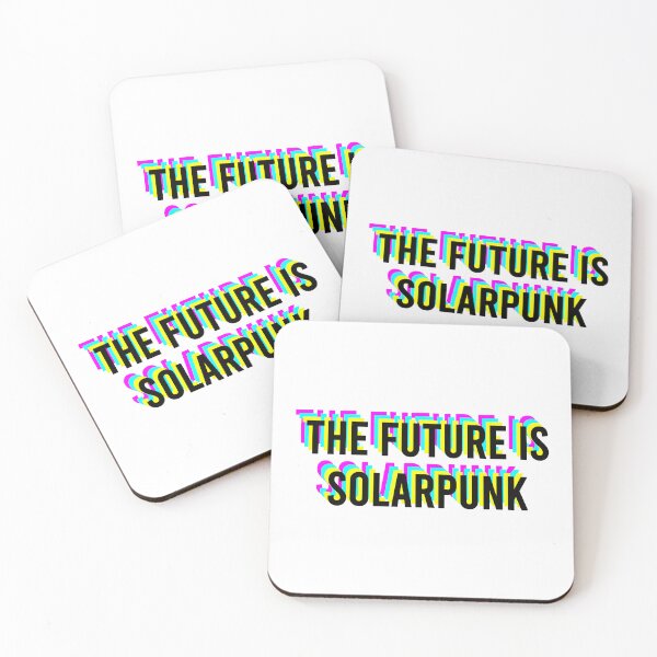 Item preview, The Future is Solarpunk Slogan 90s Vaporwave Aesthetic designed and sold by coffeepolicy.