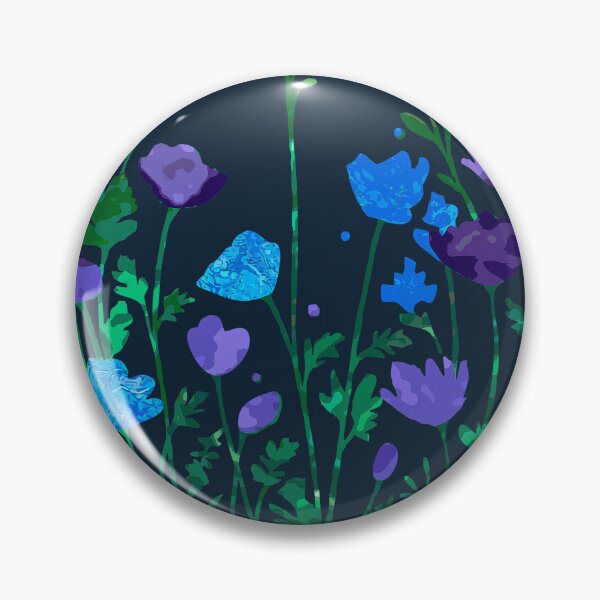 Item preview, Blue Purple Wildflower Stencil Art designed and sold by GAP90.