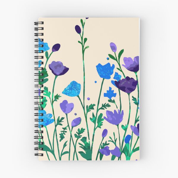 Item preview, Blue Purple Wildflower Stencil Art designed and sold by GAP90.